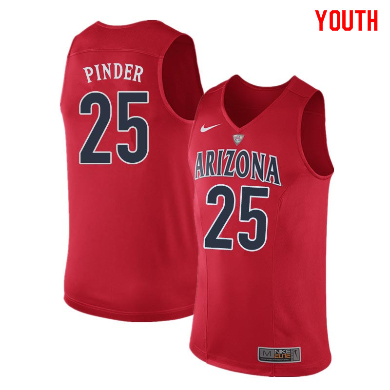 Youth Arizona Wildcats #25 Keanu Pinder College Basketball Jerseys Sale-Red